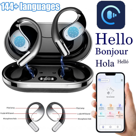 GT PRO SPEAK Wireless Bluetooth Translator Earbuds | Real-Time Translation- Global Communication - Solobesafe