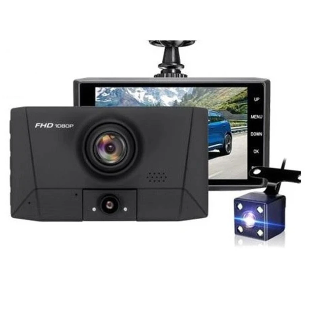 Solobesafe Dash Cam solo be safe 4inch Screen 3 Lens - Solobesafe