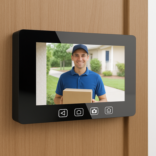 Peephole Doorbell Camera mounted on door
