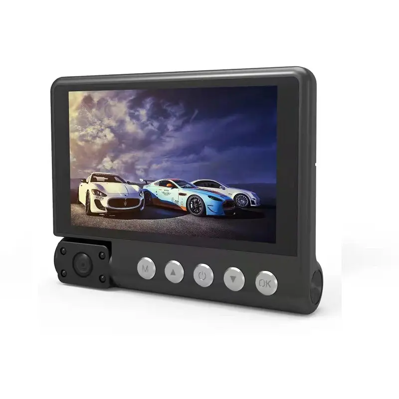 Solobesafe 4" Touch screen dash cam with 3 lenses-Guarding Your Road Ahead!