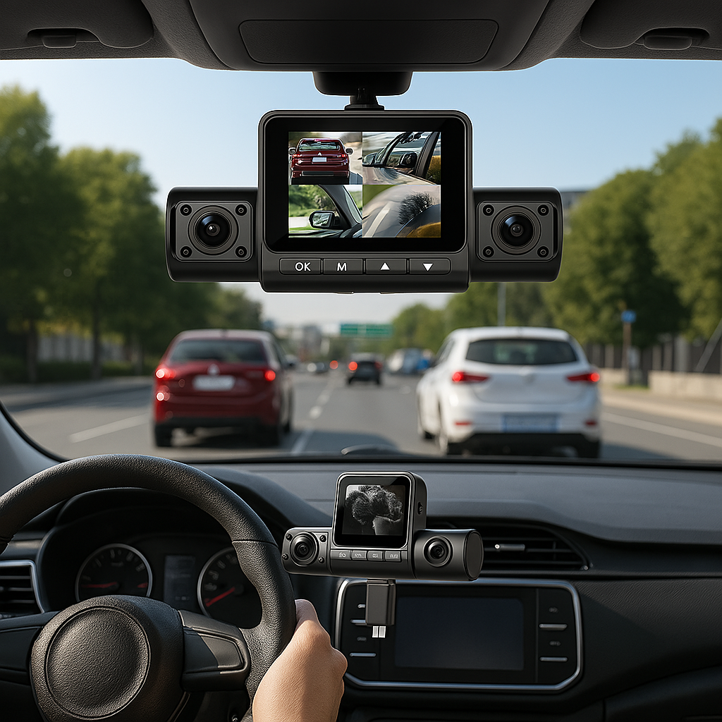 Solo be safe 4Lens 360° Dash Cam - Solobesafe recording in real time