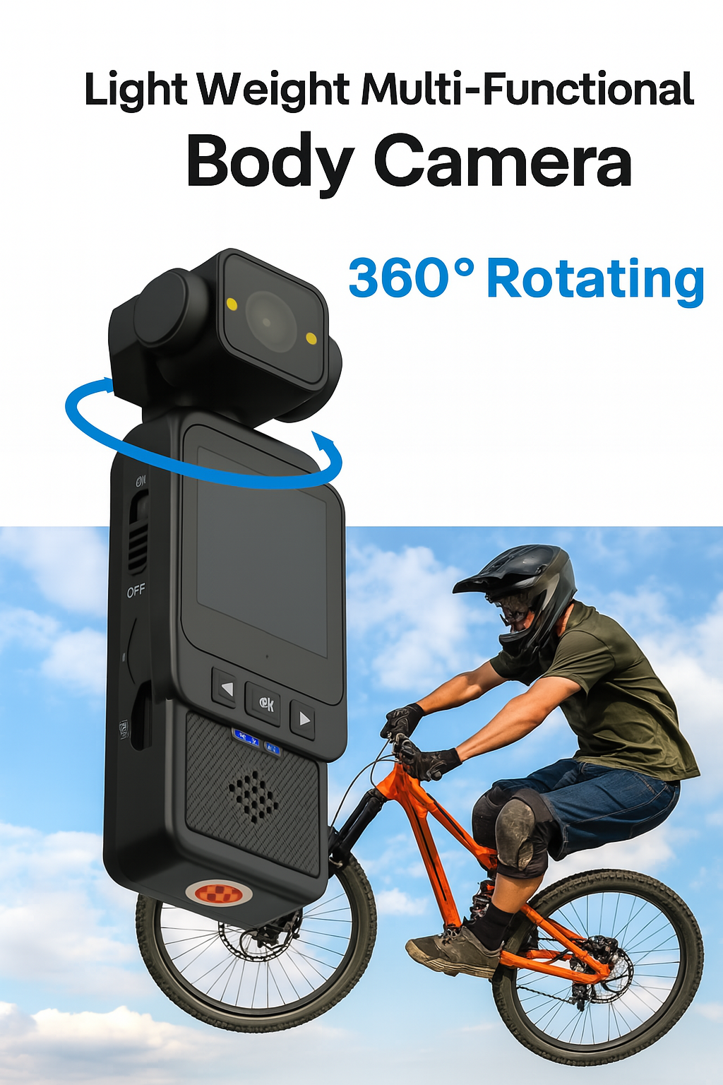 SoloBeSafe 1080P WiFi Sports Action Camera – Waterproof Handheld Camera with Screen, MicroSD Support & 10x Zoom – Outdoor & Travel-Ready - Solobesafe