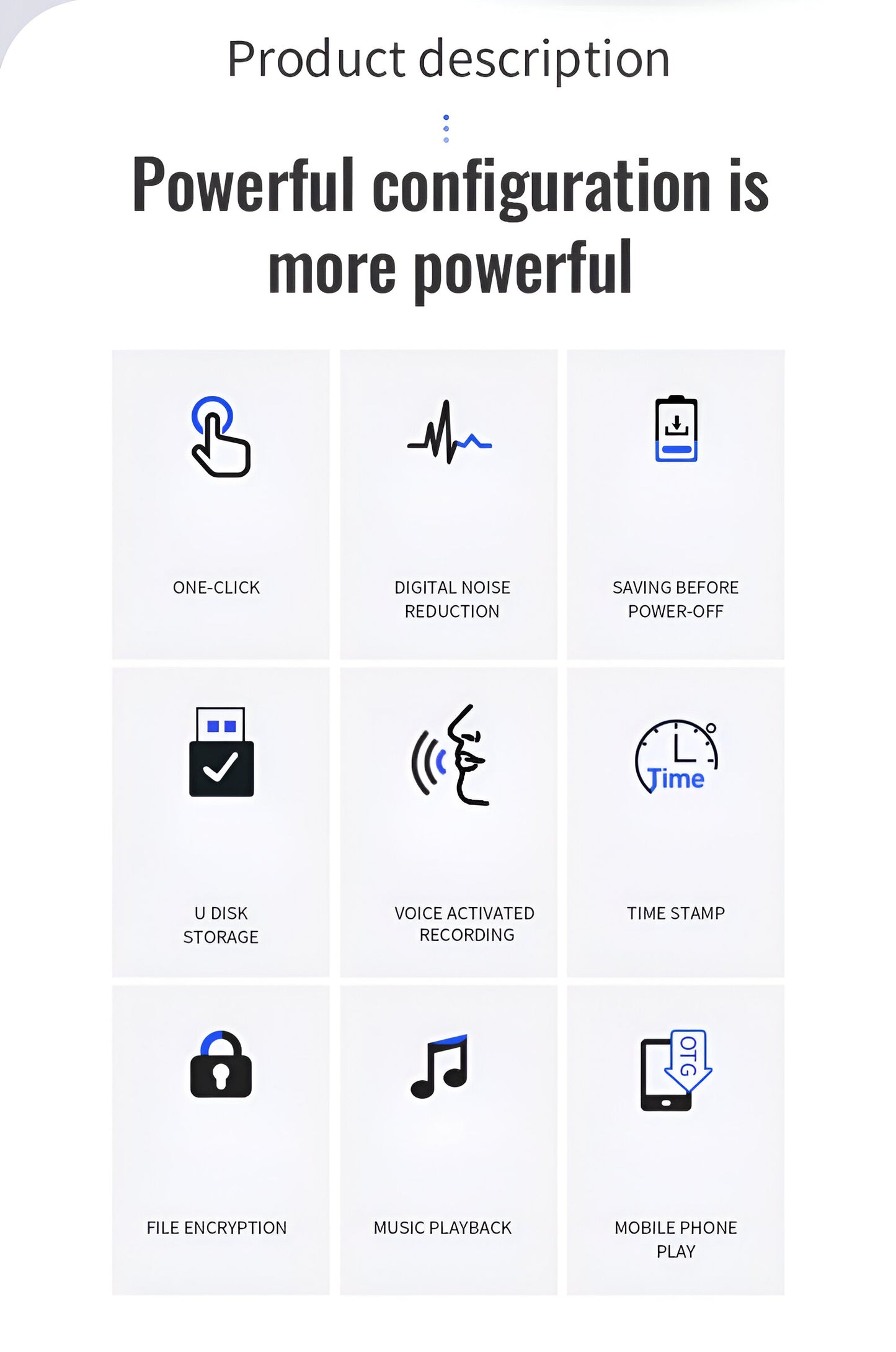 Apple-Shaped Mini Voice Recorder features