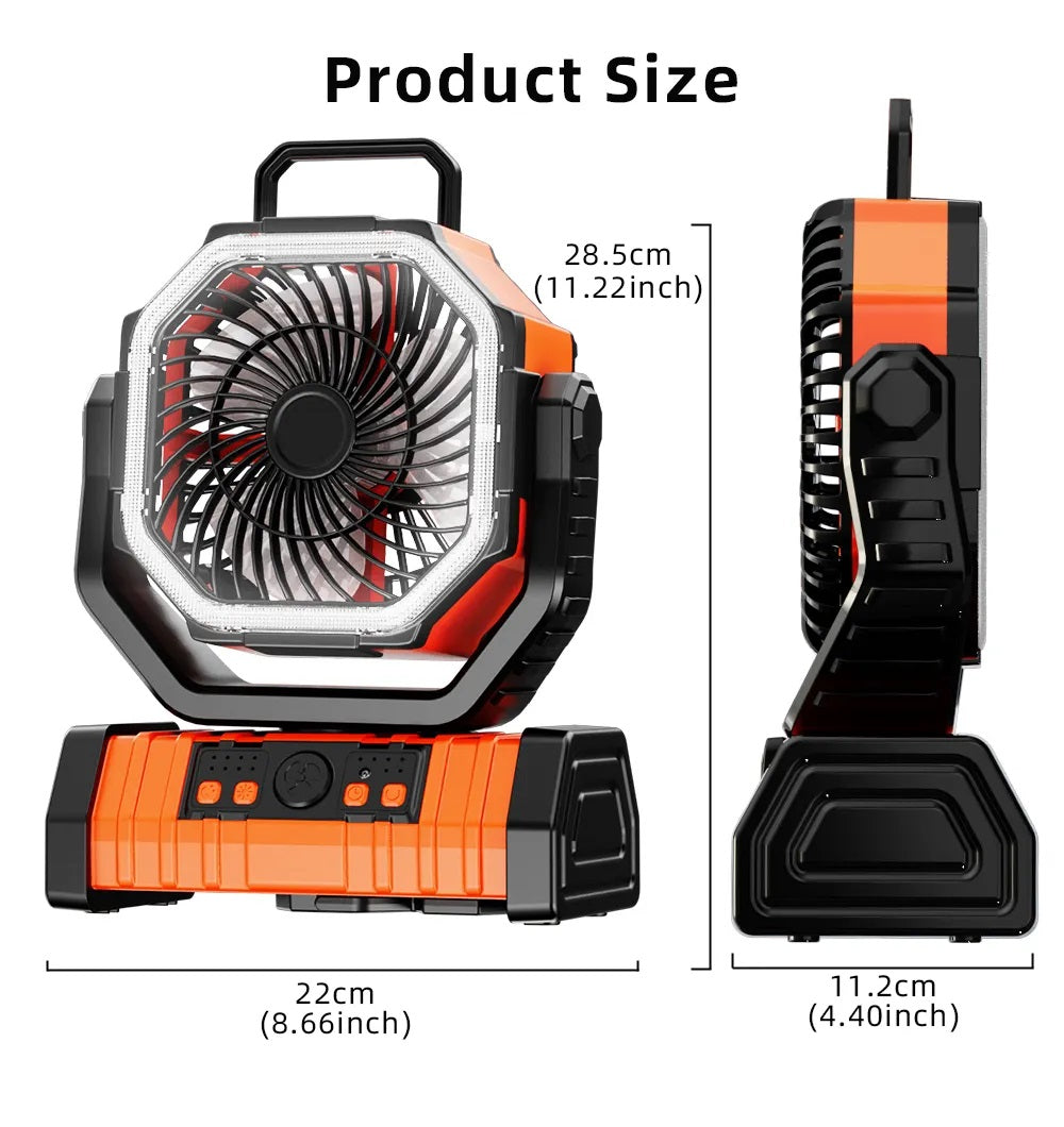 Solar Rechargeable Fan measurements