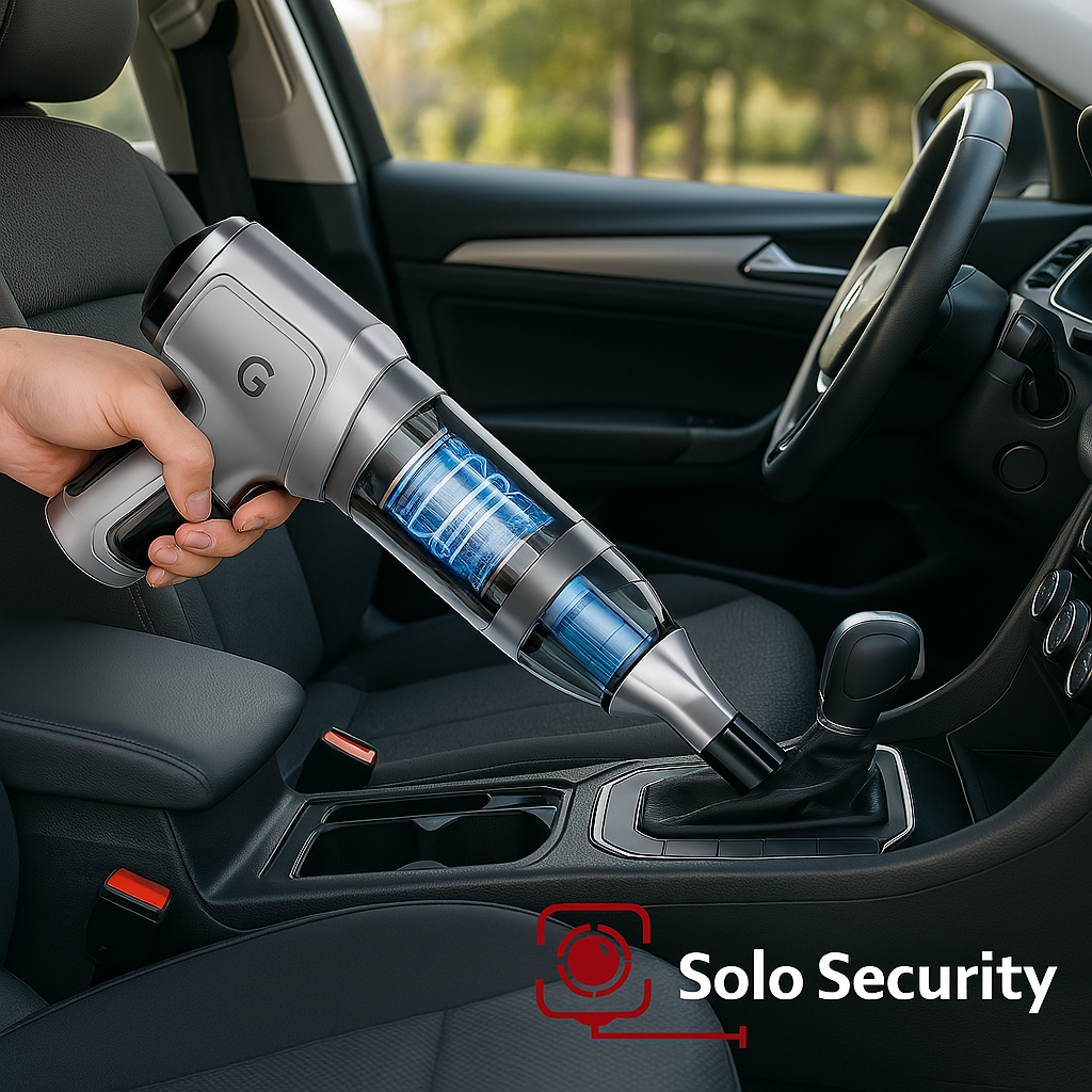 Wireless Handheld Vacuum Cleaner used to clean car