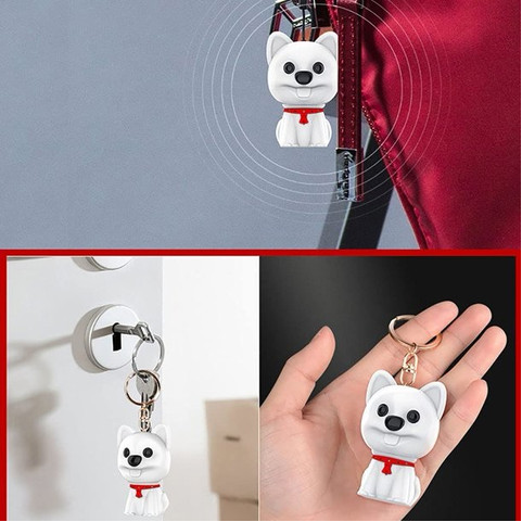 Dog Plush Mini Voice Recorder as a keychain or a bag charm
