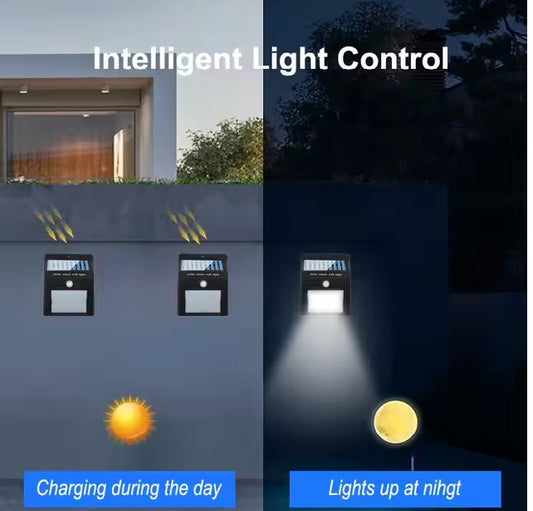 Solar Motion Sensor Wall Light in day and night