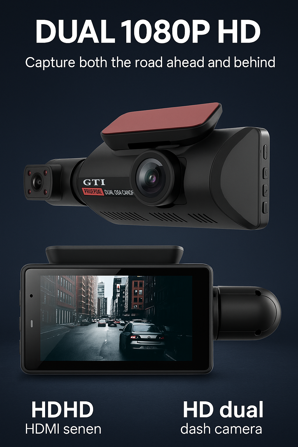 Solobesafe 2 lens Dash Camera -car cam -Security on the Road!
