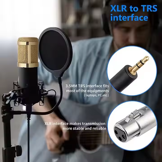 Podcast Recording Bundle XLR to TRS Interface with more stable and reliable equipment