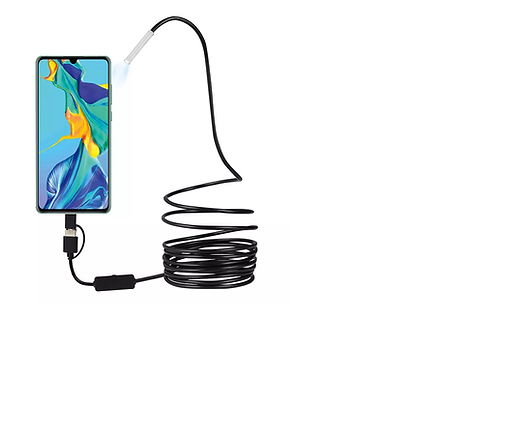 Endoscope Microscope Camera connected to a phone