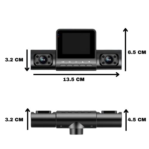 Solo be safe 4Lens 360° Dash Cam - Solobesafe measurements