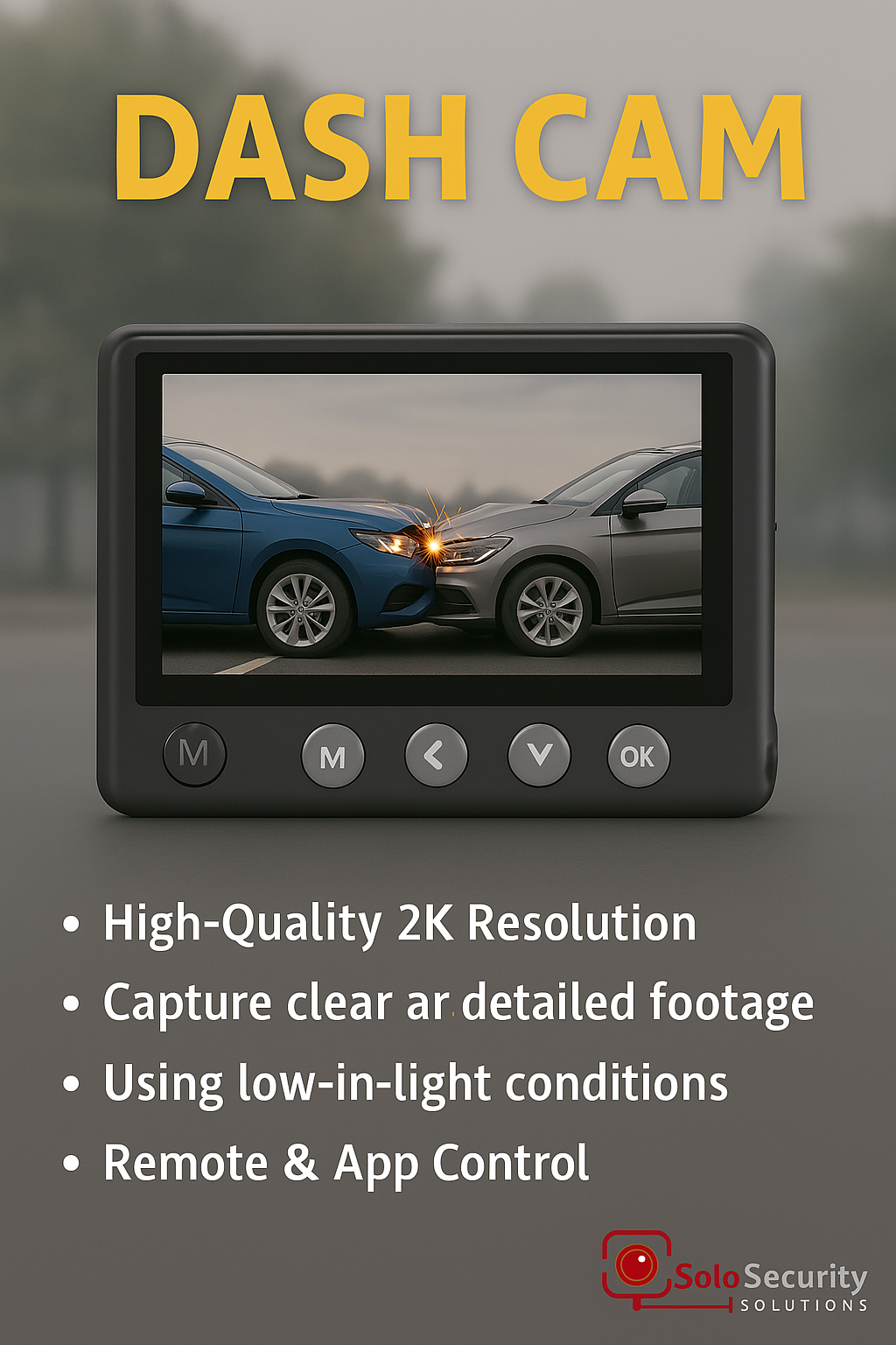 Solobesafe 4" Touch screen dash cam with 3 lenses-Guarding Your Road Ahead!