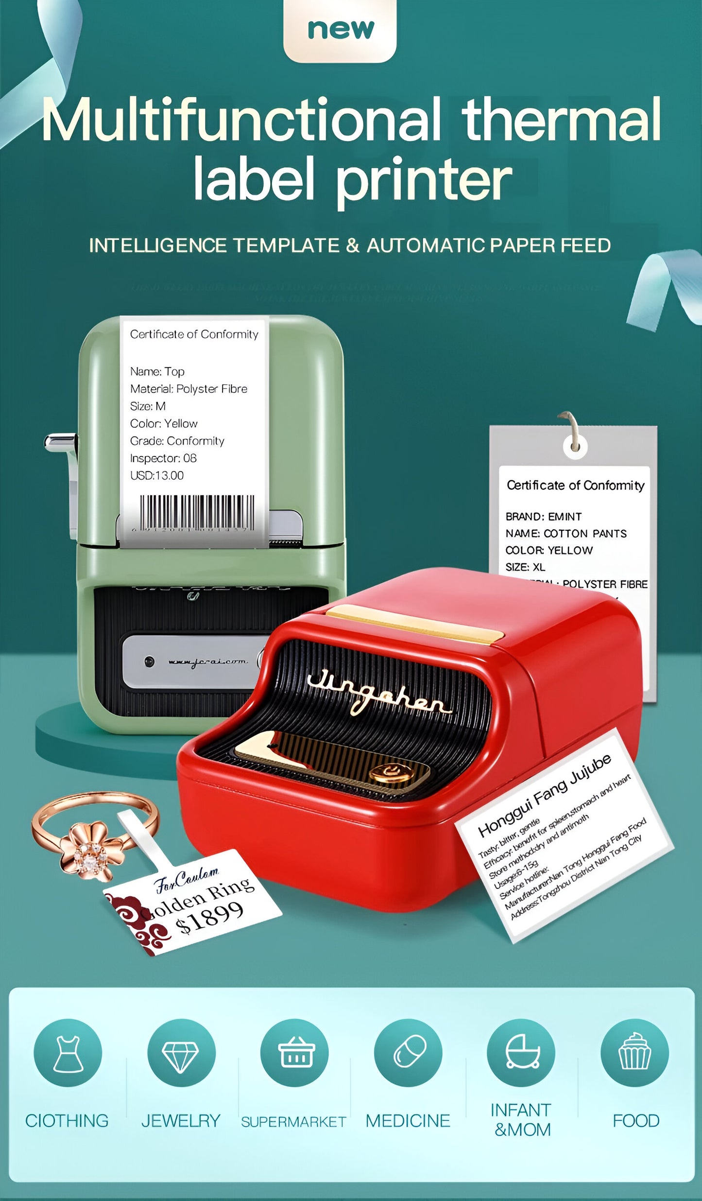 Smart bluetooth sticker printer for labels and more!