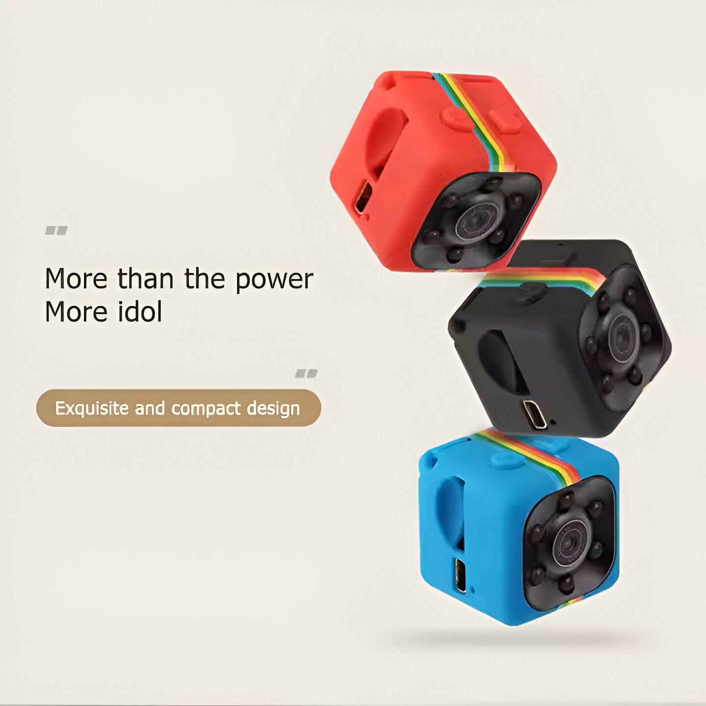 Compact cube design with long battery life and WiFi connectivity