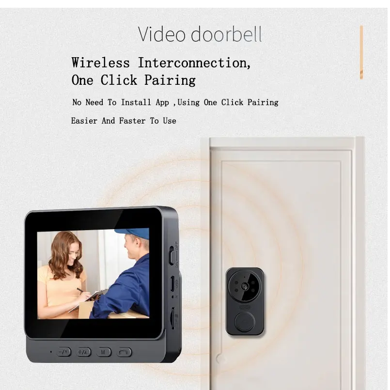 4.3 Inch Digital Peephole Camera with one click pairing