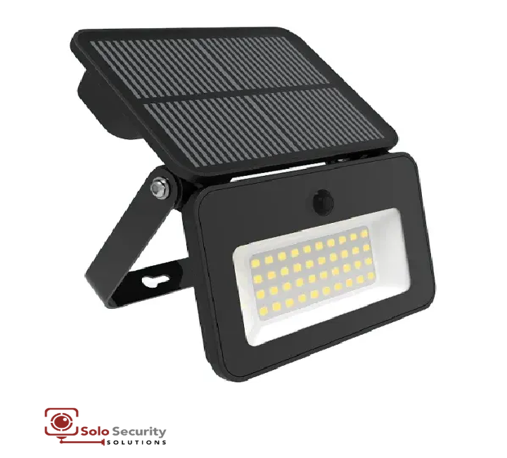 Waterproof garden light with solar panel and motion sensor