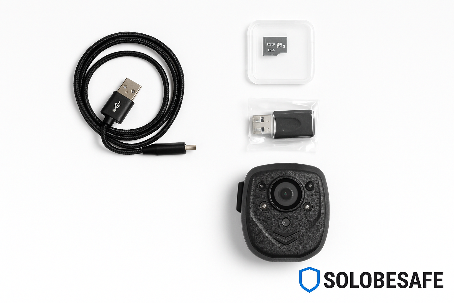 Solobesafe Mini Body Cam Video Recorder with Night Vision IR Loop Record HD 1080P - Solobesafe