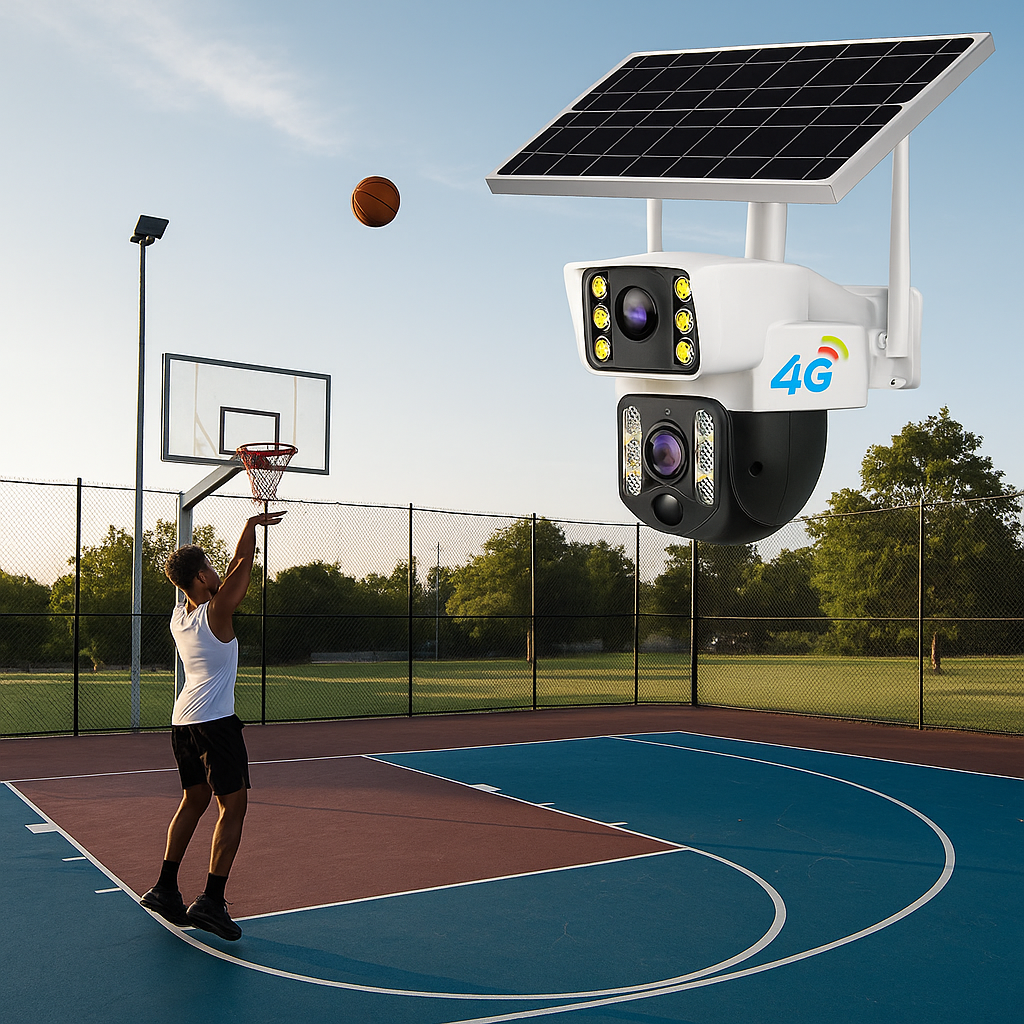 Solar WiFi PTZ Camera 4MP for backyard