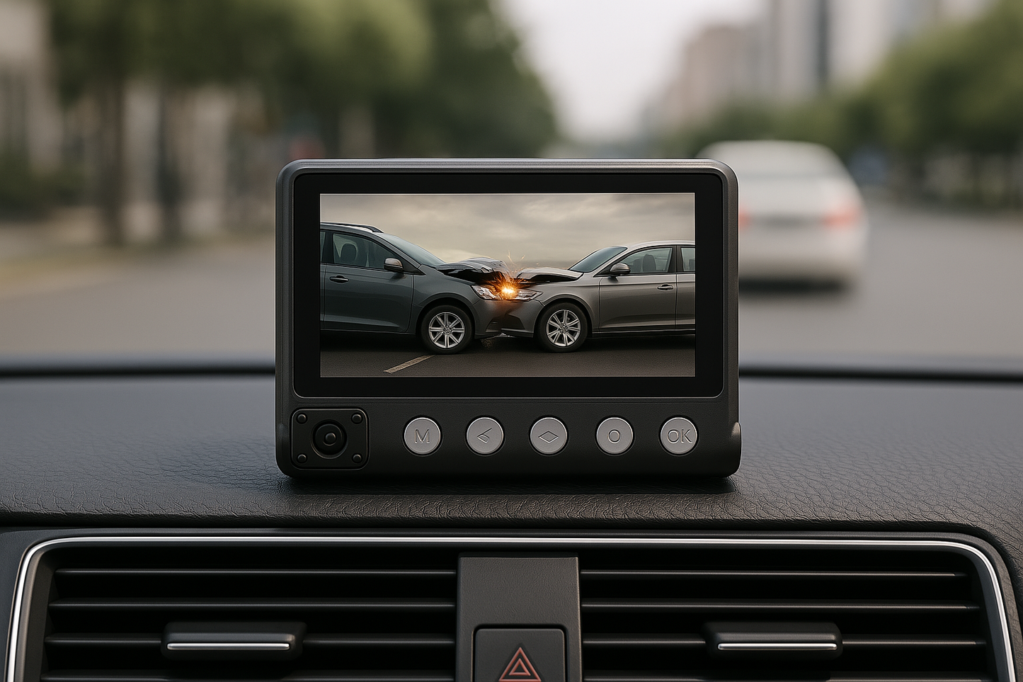 Solobesafe 4" Touch screen dash cam with 3 lenses-Guarding Your Road Ahead!
