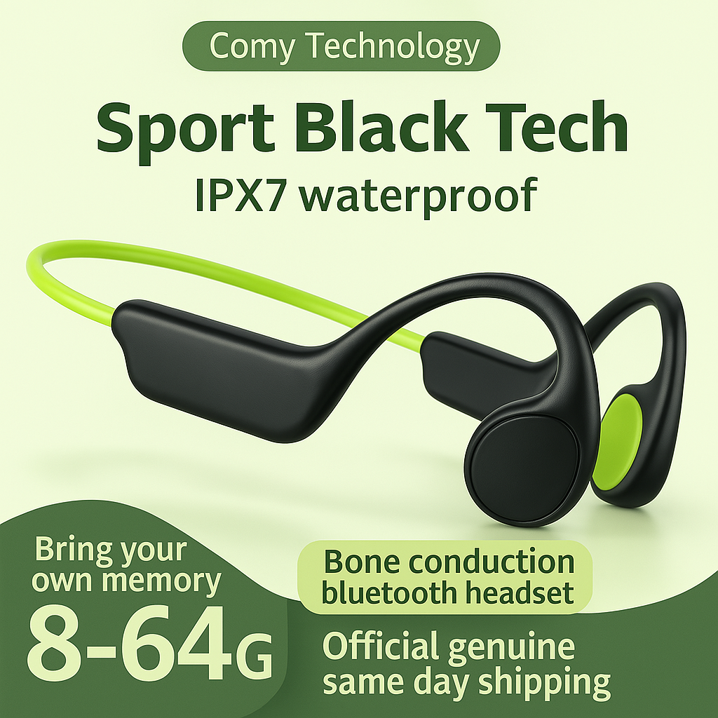 Bone Conduction Headphones with IPX7 waterproofing