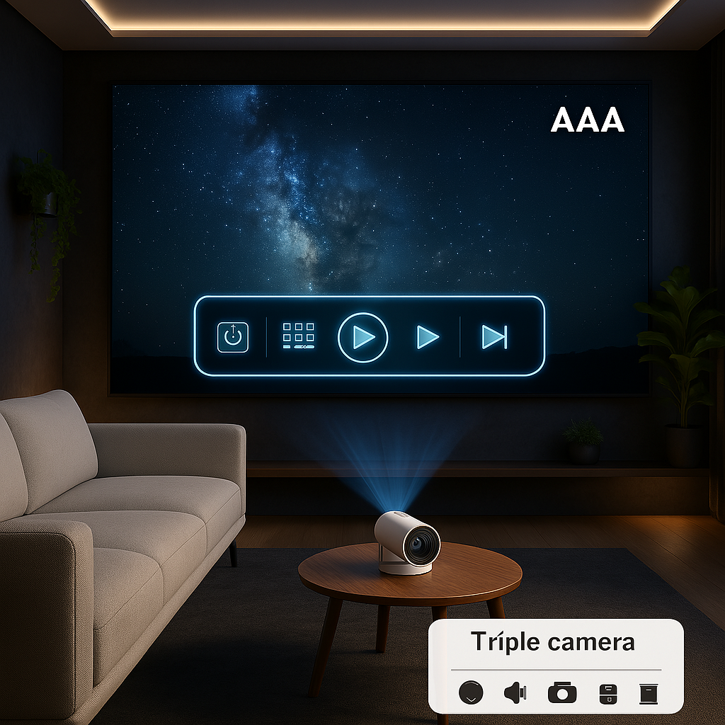Solobesafe WiFi Projector 4K HD Android wireless with smartphone connection