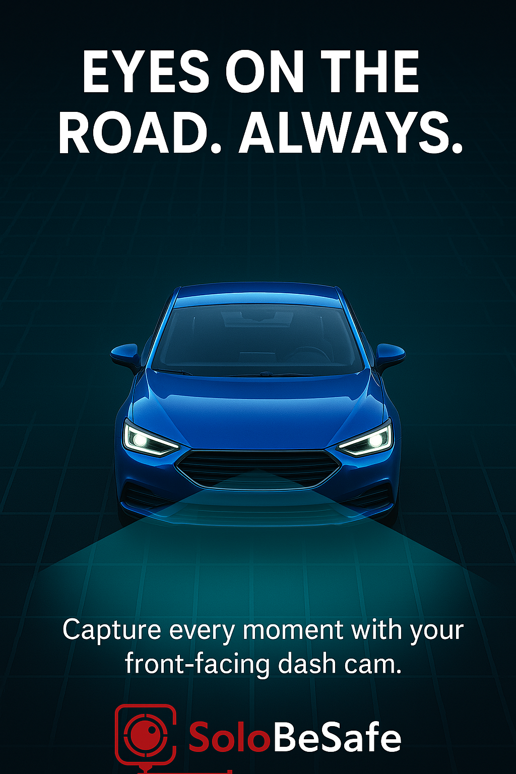 1080P Solobesafe Dash Cam with Night Vision – Front Car Camera, 2K Resolution, Event Data Recorder