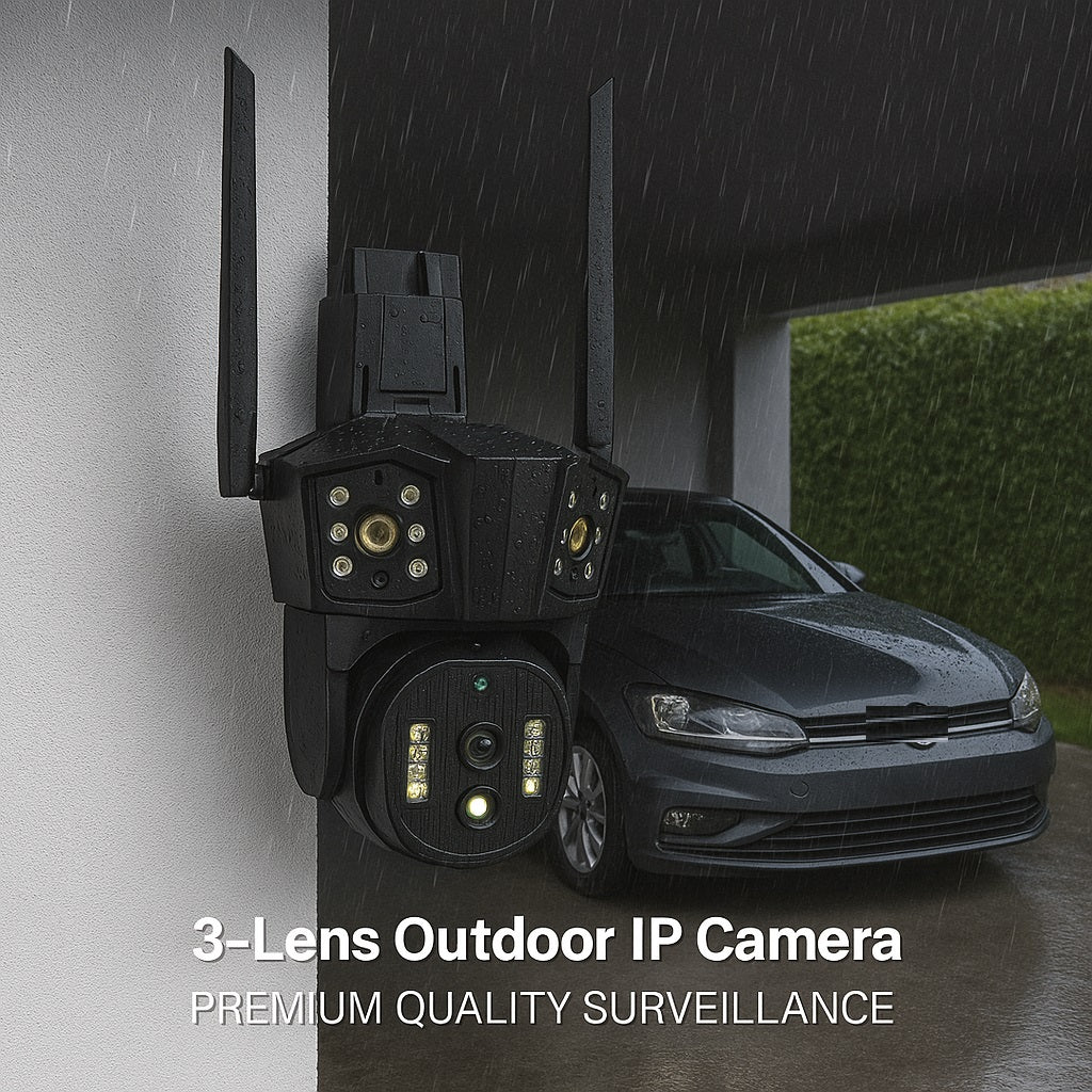 3MP PTZ WiFi Camera mounted in garage