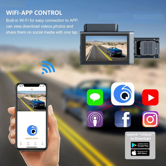 Advanced Solobesafe Dash Cam with Full Coverage & 3 Lenses