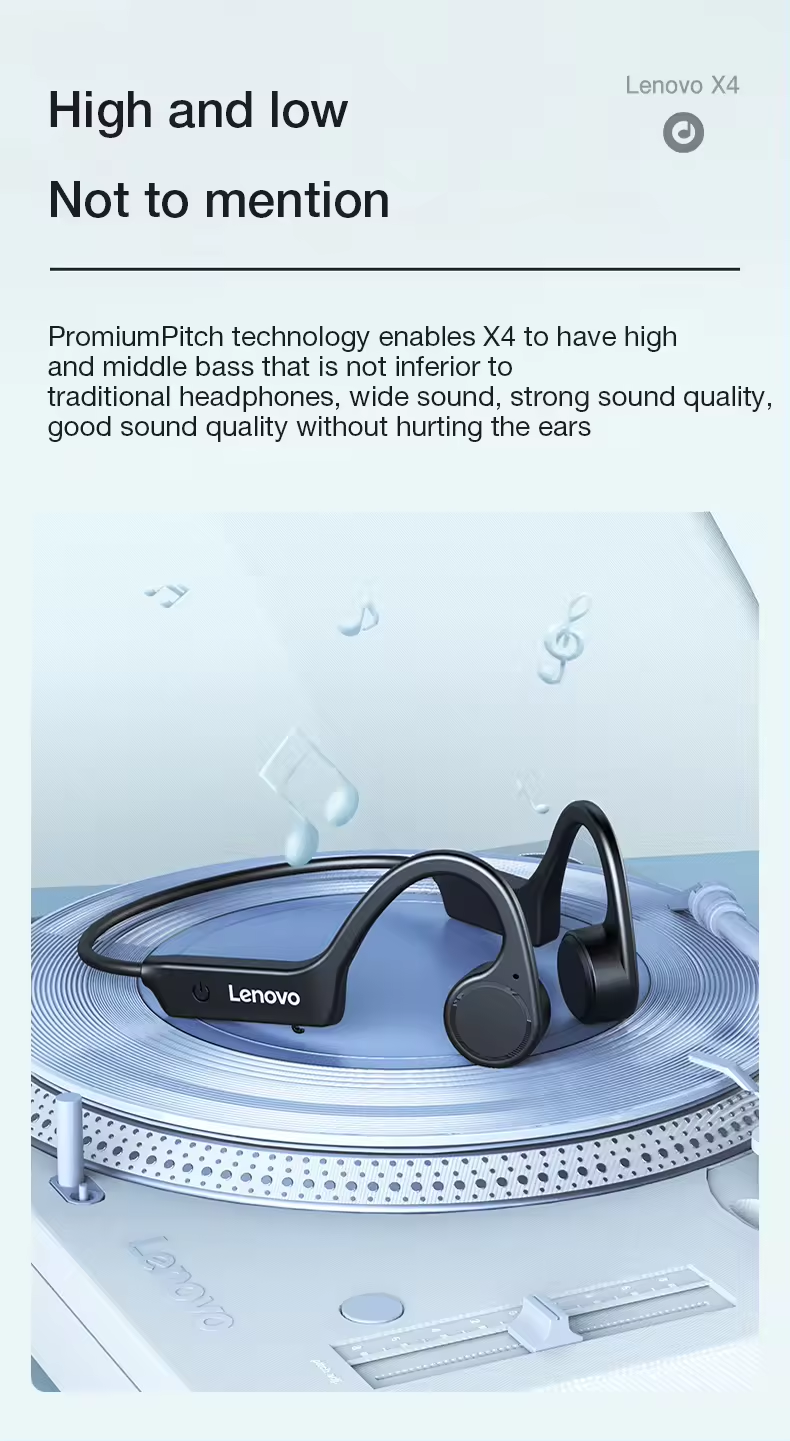 Lenovo X5 Nearbuds underwater IPX8 waterproof bass wireless noise canceling bone conduction earphone headphones