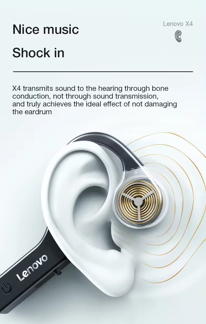 Lenovo X5 Nearbuds underwater IPX8 waterproof bass wireless noise canceling bone conduction earphone headphones