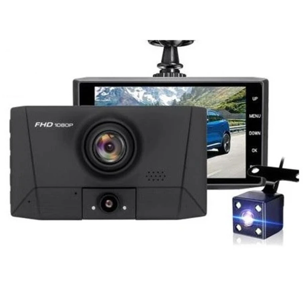 Dash Cam solo be safe 4inch Screen 3 Lens