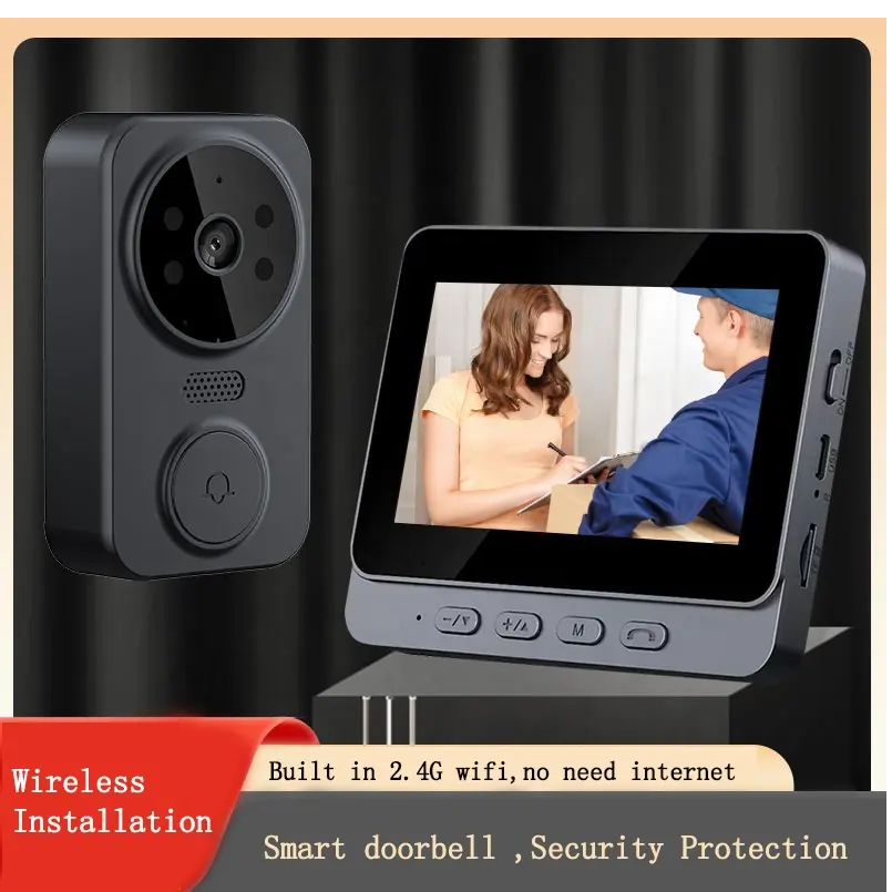 Stay Secure with the New CCTV Home Security Two-Way Audio Doorbell Camera!