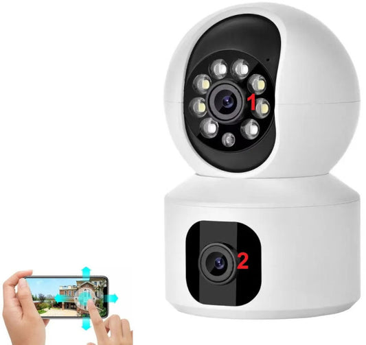 Wireless Indoor CCTV Camera with Dual 4MP Lenses and IP Connectivity