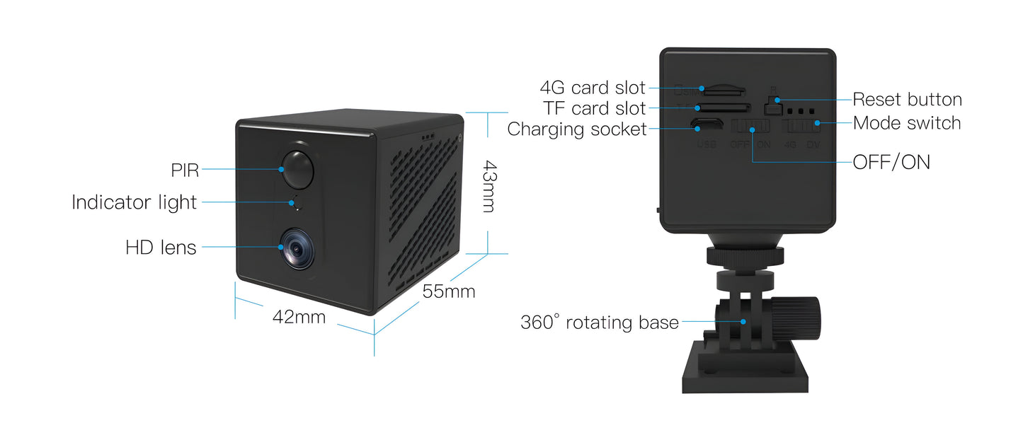 4G LTE Wireless Security Camera features