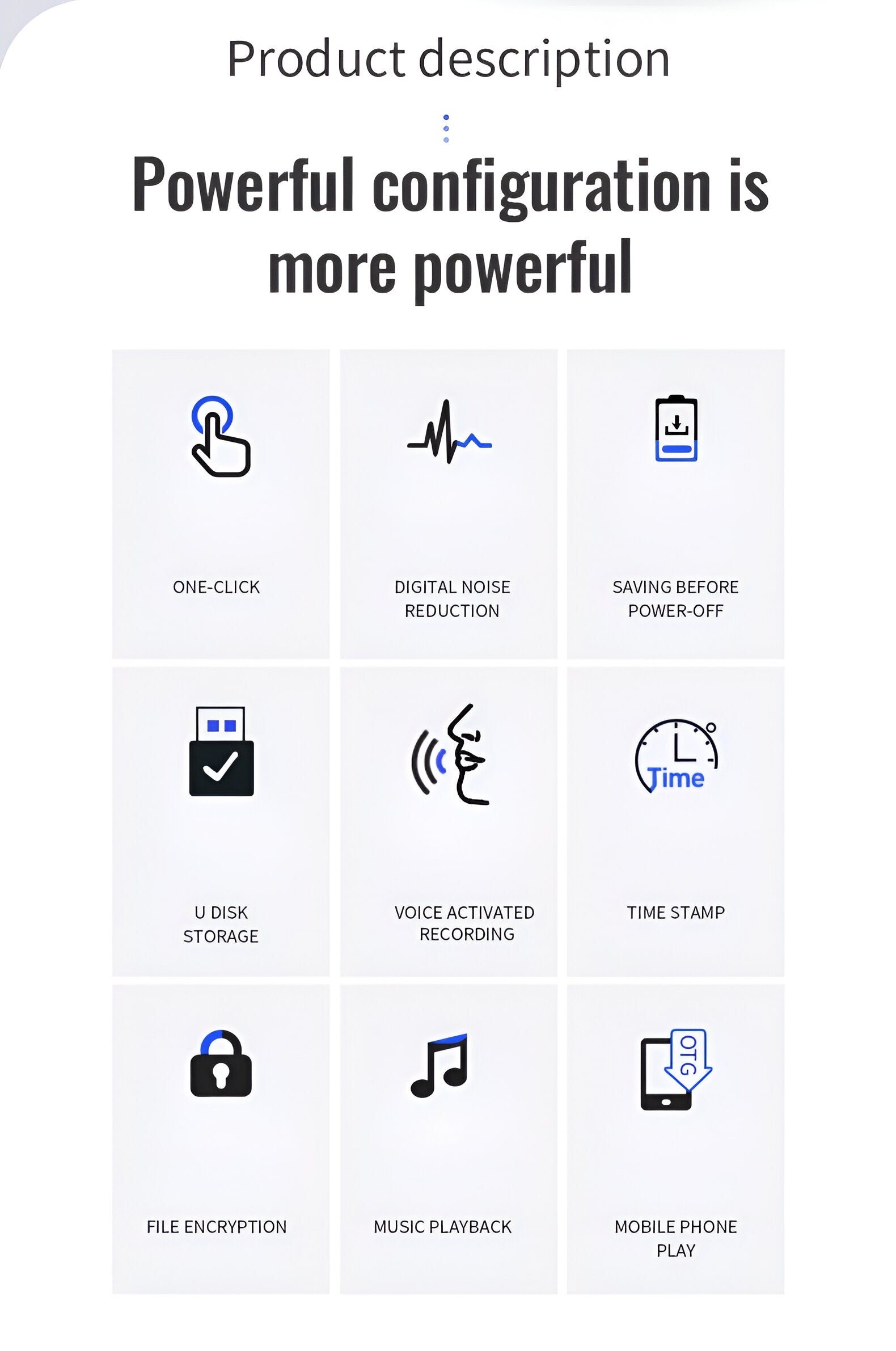 Apple-Shaped Mini Voice Recorder features
