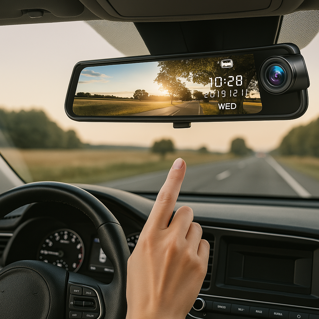 Solobesafe   4.5-Inch 4K Dual Lens Touch Screen Dash Cam with Front and Rear View Cameras
