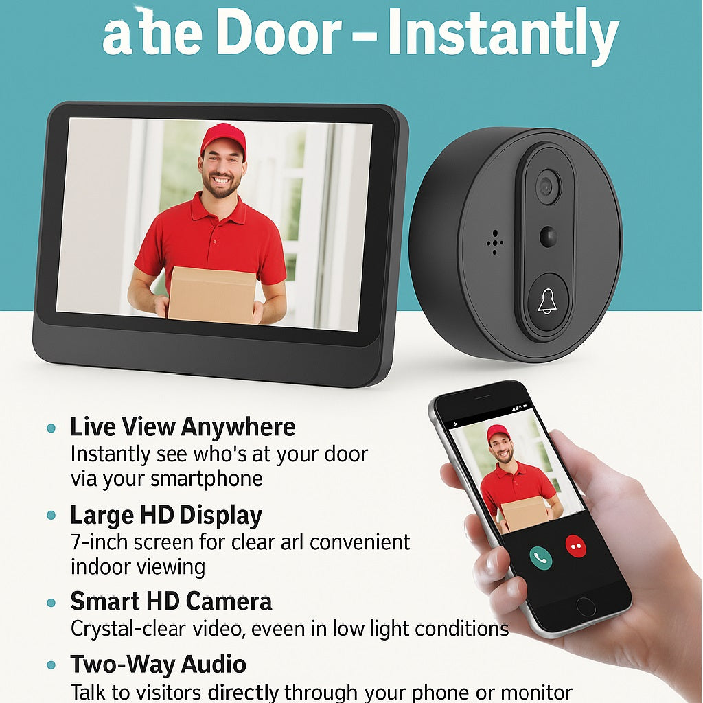 Smart Door Peephole Camera features for door surveillance