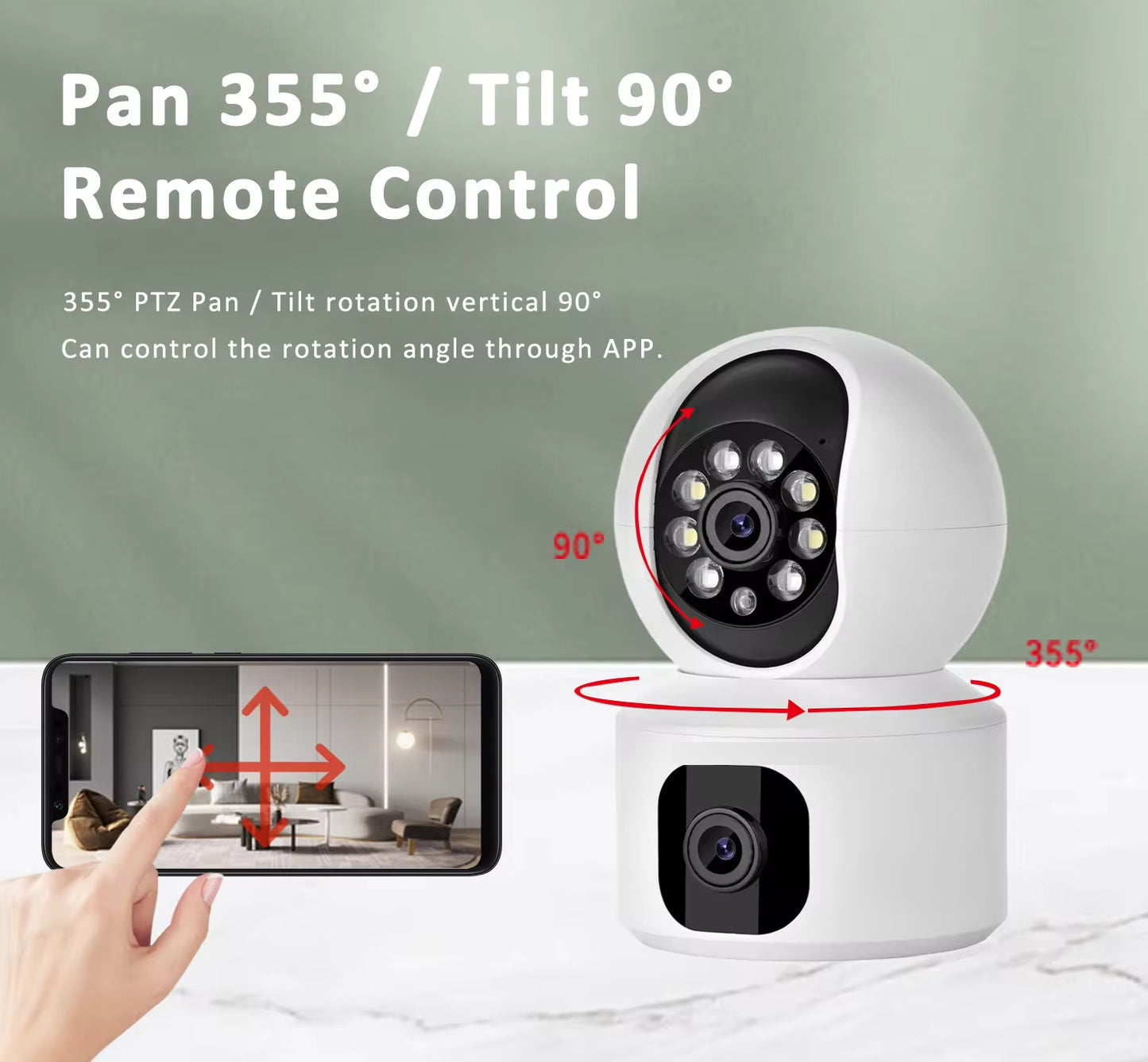 Wireless Indoor CCTV Camera with Dual 4MP Lenses and IP Connectivity