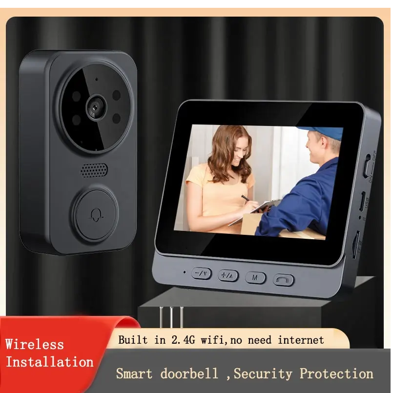 4.3 Inch Digital Peephole Camera wireless installation