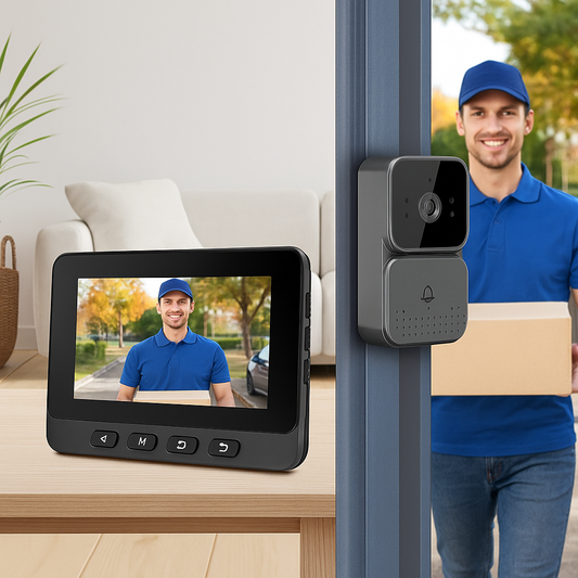 Stay Secure with  Solobesafe  CCTV Home Security Two-Way Audio Doorbell Camera!