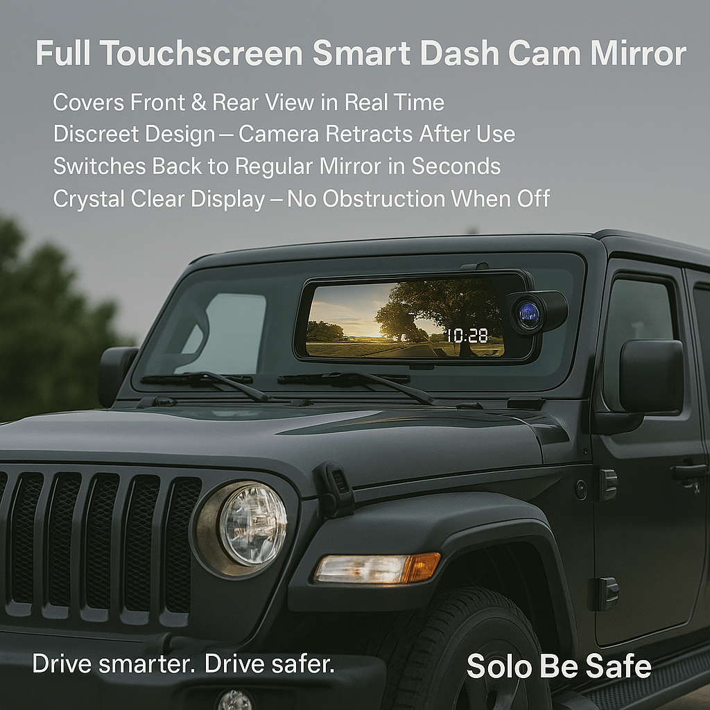 Solobesafe   4.5-Inch 4K Dual Lens Touch Screen Dash Cam with Front and Rear View Cameras