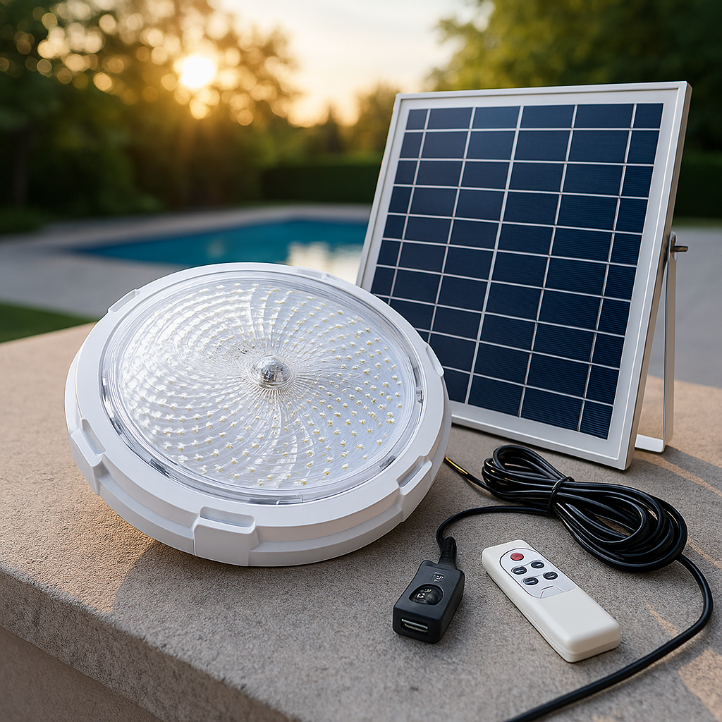 Solobesafe Outdoor Ceiling Lamp - IP65 Dimmable Waterproof Solar-Powered LED Light