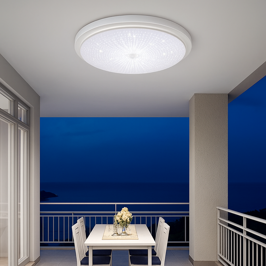 Solobesafe Outdoor Ceiling Lamp - IP65 Dimmable Waterproof Solar-Powered LED Light