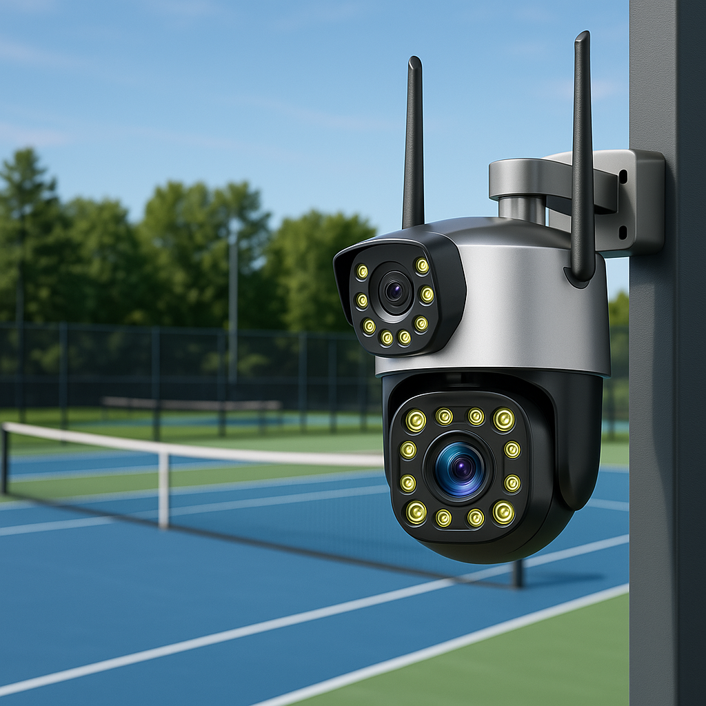 Solobesafe  4MP Dual Lens Wifi PTZ Camera Night Vision Dual Screen Outdoor CCTV IP Camera Wireless Security  Camera
