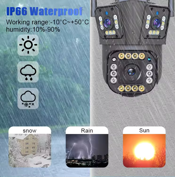 3MP PTZ WiFi Camera with IP66 waterproof capability