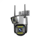 Solobesafe  4MP Dual Lens Wifi PTZ Camera Night Vision Dual Screen Outdoor CCTV IP Camera Wireless Security  Camera