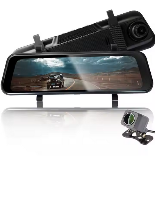 Solobesafe   4.5-Inch 4K Dual Lens Touch Screen Dash Cam with Front and Rear View Cameras
