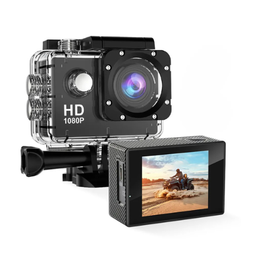 4K Waterproof Action Camera front and back