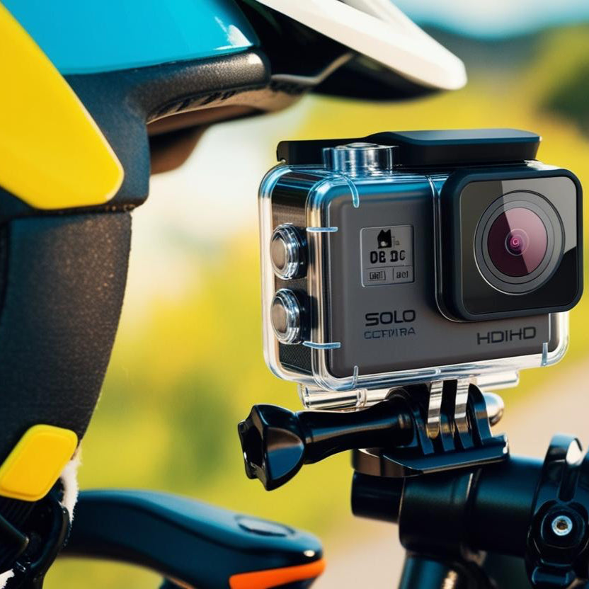 4K Waterproof Action Camera secured on a mount